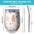 thumbnail image 5 of Christmas 12oz Stainless Steel Insulated Wine Tumbler with Lid and Straw – Double Wall Vacuum Mug for Hot & Cold Drinks, 304 Steel Interior, Sweat-Free Design, 5 of 5