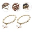 thumbnail image 3 of Miangastore Rope Bracelet Beaded Chain Decorative White 4Set 3.93X3.93X0.39Inch, 3 of 8