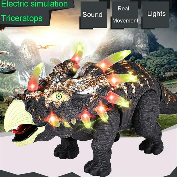 Walking Dinosaur Figure With Lights Sounds Real Movement Kids Toy