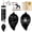 Leaf Black 01, variant on Pet Memorial Gifts for Loss of Dog, Pet Memorial Wind Chime with Dog Human Statue Sculpture Gift, Sympathy Keepsake Remembrance Hanging Decor Wind Chimes for Outside P-WC-01-REC-WAL