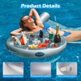 thumbnail image 4 of Soporte inflable para bebidas para piscina Feebria de gran capacidad, plateado, 4 of 8