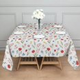 thumbnail image 3 of Pioneer Flower Floral Print Pattern Square Tablecloth, Waterproof Wipeable Spillproof Washable Table Cover for Home Kitchen Party and Daily Decor 52"x52", 3 of 6