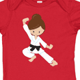 thumbnail image 4 of Inktastic Karate Girl, Cute Girl, Black Belt, Brown Hair Girls Baby Bodysuit, 4 of 5