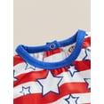 thumbnail image 4 of Hirigin 4th of July Baby Girl Boy Outfits 0 3 6 12 18 Months Romper Sleeveless Stars Stripes Print One Piece Jumpsuit Summer Clothes, 4 of 7