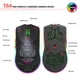 thumbnail image 4 of Ratón Bluetooth de carga rápida, ratones inalámbricos para juegos Honeycomb, ligero, 3 modos con retroiluminación RGB Rainbow-negro mate, 4 of 5