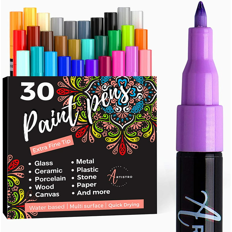 PENGUIN ART SUPPLIES Vibrant Liquid Chalk Markers - 12 Colors Fine Tip Pens,  36 Piece Set - Foods Co.