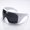 WHITE & GRAY, variant on Futuristic Shield Sunglasses – All Black Oversized Wraparound Visor Shades