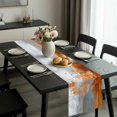 thumbnail image 2 of Abstract Orange Grey Table Runner 90 Inches Long, Modern Minimalist Street Art Kitchen Coffee Dining Table Decoration for Home Party Birthday Wedding Home Decor 13x90 Inches, 2 of 8