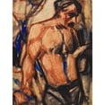 thumbnail image 3 of Christian Rohlfs 19x24 Black Modern Framed Museum Art Print Titled - Workers with a Bare Torso (1920-30), 3 of 5