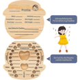 thumbnail image 3 of ZHAOCHENG Caja de madera para dientes, caja para dientes de leche para niñas, caja para dientes de leche, caja para dientes, caja de almacenamiento, caja para dientes para guardar dientes de leche, ca, 3 of 5