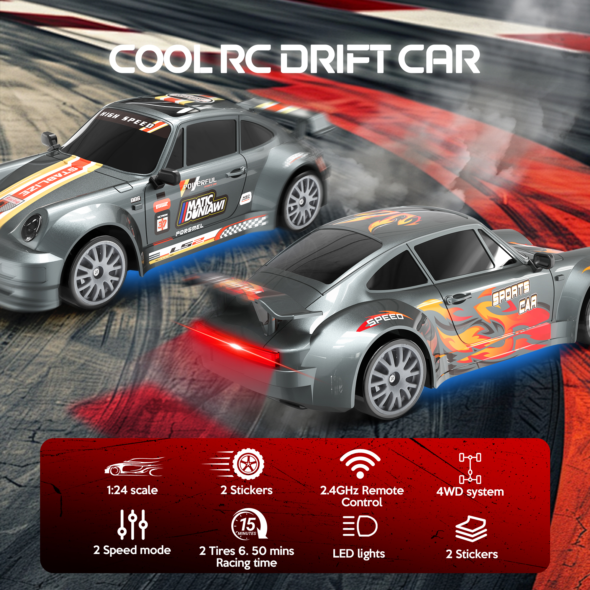 Remote Control Car for Kids, 4WD High Speed RC Cars, Car Toys for 6 7 8-12 Year Old Kid Boys Gifts for Birthday