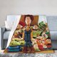 thumbnail image 1 of Manta de Toy Story, manta de tela de superficie vertical súper suave de varios tamaños, acogedora y cálida, adecuada para cama, sofá, campamento, viajes, todas las estaciones, liviana y compacta de, 1 of 8
