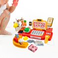 thumbnail image 1 of Caja registradora de dinero para niños juego de simulación de cajero de supermercado para bebés de 3 años en adelante Hugo Rojo, 1 of 10