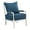 Navy Blue, variant on Kaylee Spindle Chair in Smoke Gray Fabric with White Frame