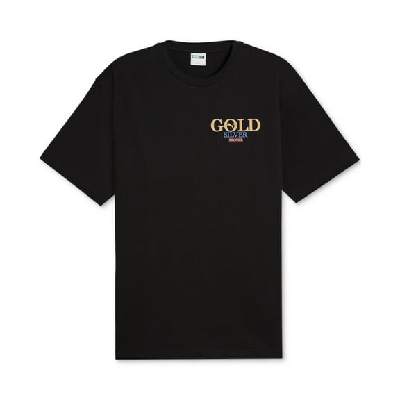 Puma Mens Regular fit Short Sleeve T-Shirt Shirt XXL Black Solid