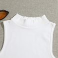thumbnail image 4 of LYMAYTER Women's Sleeveless Mock Turtle Neck Tank Crop Top Casual Ribbed Mock Turtleneck Shirts, 4 of 8