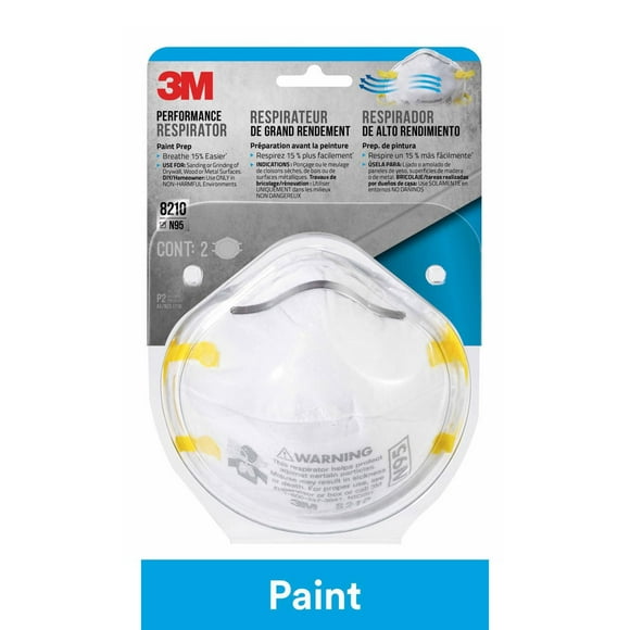 3M™ Performance Respirator 8210P2-DC, Paint Prep, N95, 2/Pack