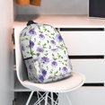 thumbnail image 3 of Lukts Purple Chicory Pattern 15 Inch Student Backpack, Waterproof Laptop Backpack with Adjustable Shoulder Straps, Lightweight Travel, Campus Backpack, Unisex, 3 of 6