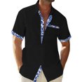 thumbnail image 1 of Hawaiian Shirt For Men, Men's Vintage Button Down Bowling Shirts Short Sleeve Summer Beach Shirt3XL, 1 of 5
