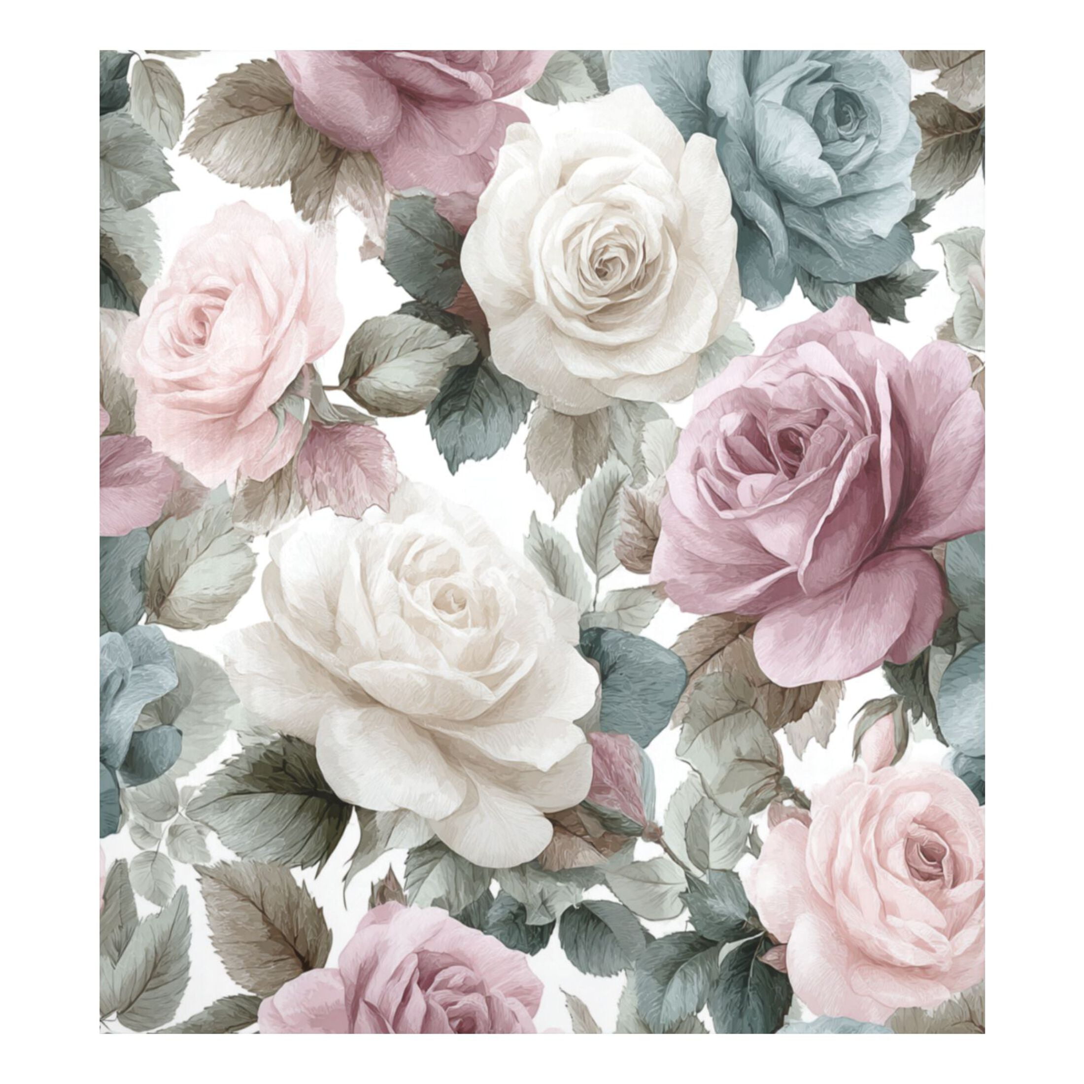 Dishwasher Magnetic Refrigerator Magnet Cover Sticker Home Decorative 23"x26" Roses on A Gray Background