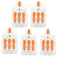 thumbnail image 2 of 20 conectores de cable SPL, 1 entrada, 3 salidas, divisor de presión, bloque de terminales de conductor tipo T (naranja), 2 of 14
