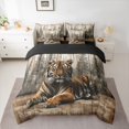 thumbnail image 2 of Feelyou 3D Wildlife Tiger Twin Bedding Sets 7-Piece for Teens, Rustic Jungle Animal Bedding Comforter Set, Farmhouse Cabin Reversible Sheet Sets, Breathable Home Decor, 2 of 7
