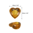 thumbnail image 2 of Uxcell 20Pcs Acrylic Flat Back Rhinestones 20mm/0.8 inch Heart Artificial Gemstone for Crafts Jewelry Making Deep Brown, 2 of 7