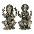 thumbnail image 4 of 925 Sterling Silver Semi Solid Antique Theme Ganesh & Lakshmi / Laxmi idol (Figurine #29), 4 of 7