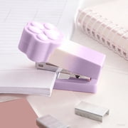 Fwttom Plastic Stapler, Mini Claw Desktop Stapler Including 400 St&ard Staples Small Cute Desktop Stapler Capacity 15 Sheets Gradient Stapler Suitable for Students Or Office Use
