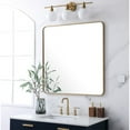 thumbnail image 3 of Soft corner metal rectangular mirror 36x36 inch in Brass, 3 of 5
