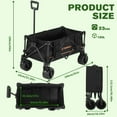 thumbnail image 4 of Ruedas TOMSHOO Carro Plegable Plegable/Carro Portátil De Gran Capacidad Para Acampar/Carro Plegable Todo Terreno/Carro Utilitario Resistente Para Comestibles Jardinería En La, 4 of 6