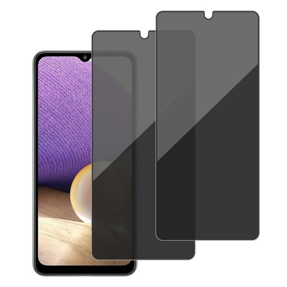 ZYQEEE 2 Pack Privacy Screen Protector for Samsung Galaxy A32 5G 6.5", Anti-Spy Tempered Glass, Bubble-Free, Easy Install
