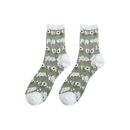 

Christmas Socks Fuzzy Socks Fashion Women Mesh Ladies Breathability Patchwork Thin Socks Women’s Stockings
