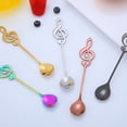 thumbnail image 4 of AKEGAMN Music Note Spoons Creative Cute Teaspoons Stainless Staff Musical Notation Shaped Coffee Spoons Cute Kitchen Utensil Spoon For Coffee Sugar Dessert Cake Ice Spoon Tableware, 4 of 9