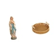 thumbnail image 1 of Estatua de María, Figura Religiosa, Colección de Resina, Cesta de Almacenamiento de Cocina Tejida con Asas, Hecha a Mano, Adecuada para, 1 of 8