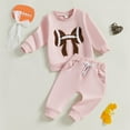 thumbnail image 2 of Jamsmile Toddler Girls Outfits Sets 2Pcs Pullovers Hoodies Tops + Elastic Waist Shorts Pockets Sweat Suits, 2 of 8