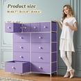 thumbnail image 3 of Dressers for Bedroom with 12 Drawers, Fabric Dressers & Chests of Drawers, Sturdy Metal Frame, Wood Top, Entryway, Bedroom Furniture (White), 3 of 8