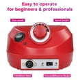 thumbnail image 3 of Byootique Red Electric Acrylic Nail Drill Manicure Pedicure Kit Pedal File Buffer 6 Bits, 3 of 10