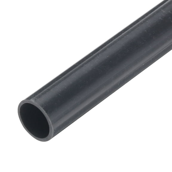 Uxcell Rigid Round Pipe 10mm ID 12mm OD 9" Length Dark Grey High Impact