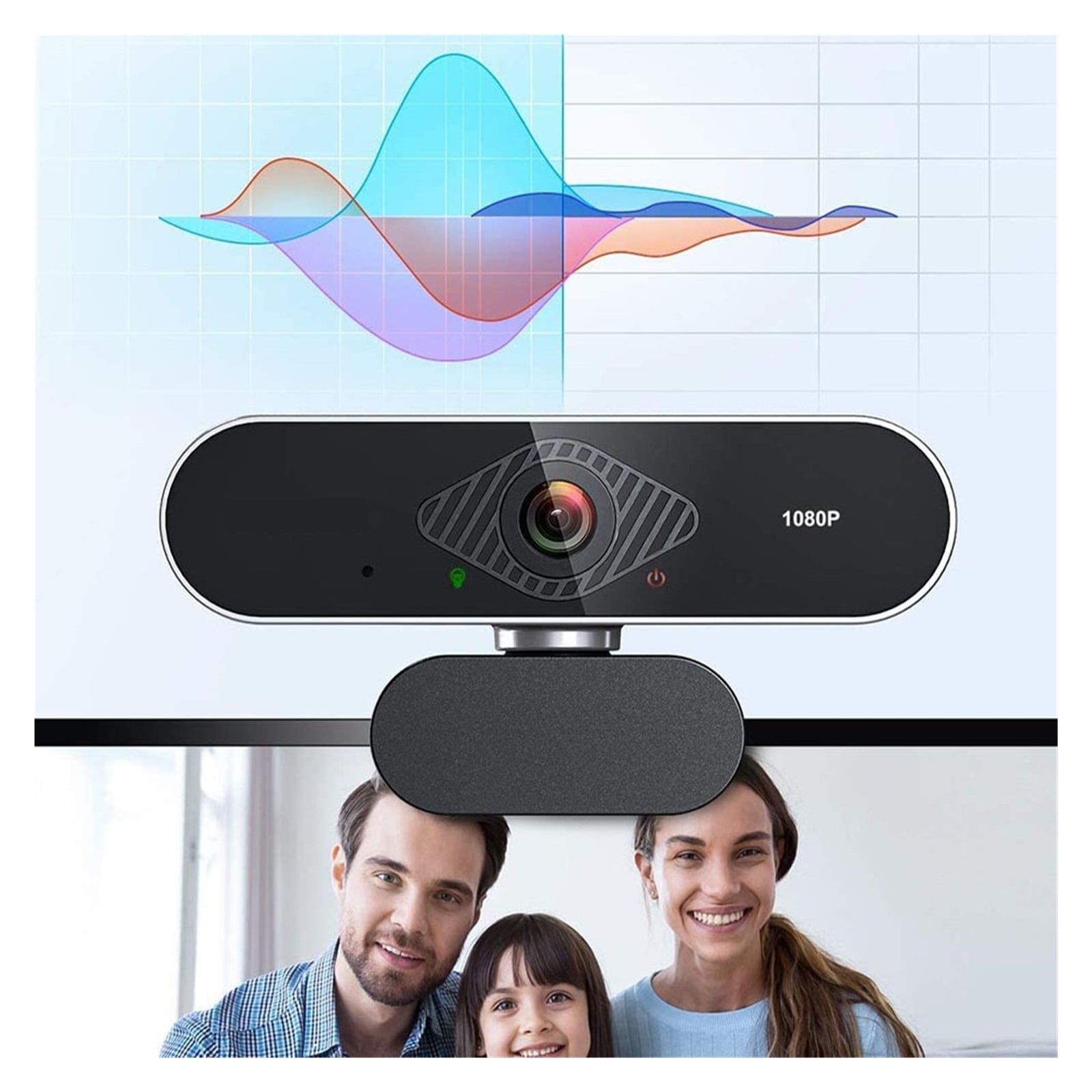 Webcam For PC 1080P HD 30fps Web Camera Auto Light Correction Web Cam 360 Rotation Computer Webcams For Streaming ,Full Clarity