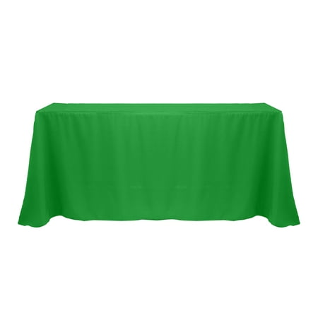 

Ultimate Textile (2 Pack) 90 x 132-Inch Rectangular Polyester Linen Tablecloth with Rounded Corners - for Wedding Restaurant or Banquet use Emerald Green