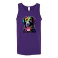 thumbnail image 2 of Love Can Make a Tail Wag Pitbull Dog Lover Mens Graphic Tank Top, Purple, Small, 2 of 3