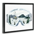thumbnail image 3 of Stupell Industries Ski Mountain Reflection in Sports Goggles Winter Forest Jet Black Framed Floating Canvas Wall Art, 16x20, by Ziwei Li, 3 of 5