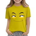 thumbnail image 6 of HOMADLES Boys Short Sleeve T Shirt Cotton Crewneck Lightweight T Shirt for Boys Graphic Tees, Yellow 5-6 T, 6 of 6