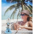 thumbnail image 4 of CoTa Global Blue Mist Lighthouse Decor - Handmade and Crafted Wooden Lighthouse Decoration with Ocean Blue Starfish, Decorative Beach Style Tabletop Centerpiece, Nautical Themed Home Decor - 8.5 Inch, 4 of 7