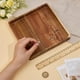 thumbnail image 4 of Bandeja cuadrada de madera de acacia Plato cuadrado de madera para servir, 4 of 9