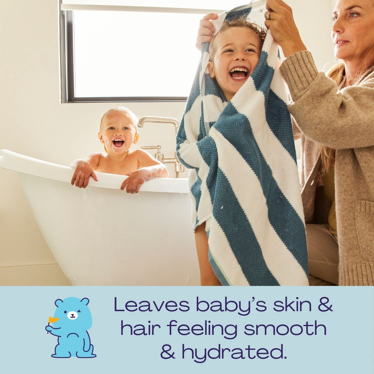 Hello Bello Ultra-Hydrating Baby Shampoo & Body Wash, Fragrance-Free, 10oz Bottle