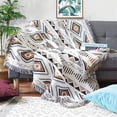 thumbnail image 1 of Manta Lqprom Boho Tejida con Borlas Estilo Azteca 130x160 cm, 1 of 9