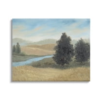 Stupell Industries Rural Creek Landscape Landscape Painting Gallery Wrapped Canvas Art Print Wall Art, 20 x 16