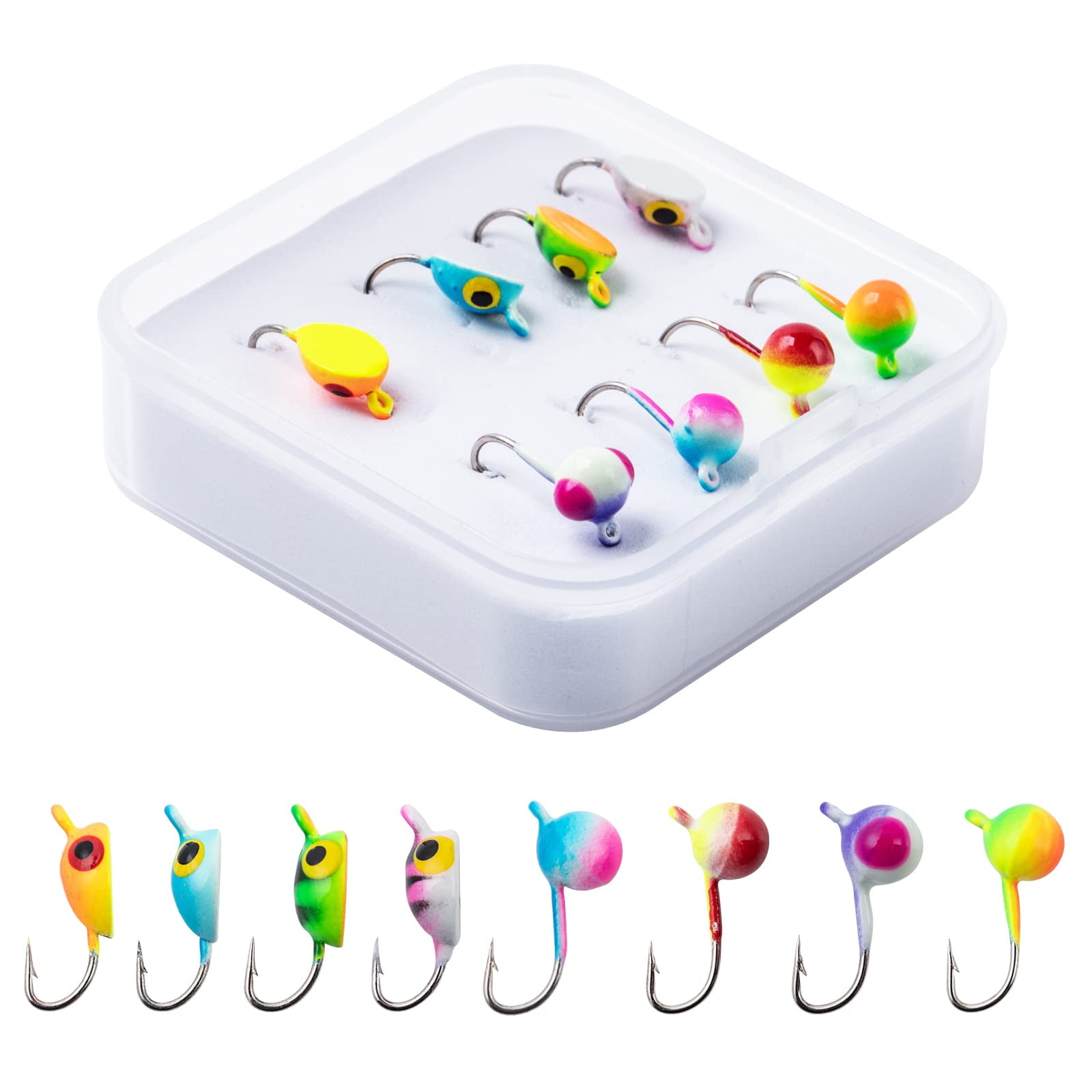 Goture Ice Fishing Jig Set Ice Fishing Lures for Panfish Crappie